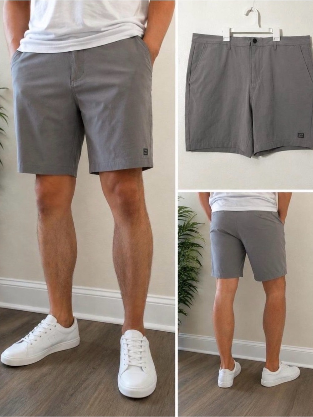 Billabong Crossfire Mid Submersible Shorts Gray/Black Size 32 Recycled Hybrid